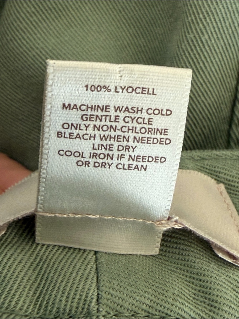 LOFT Outlet Olive Green Sage Cotton Utility Skirt Size 10 - Picture 7 of 7